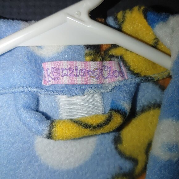 Kenzie Cloe Girls Blue Fun Rubber Duck Ducky Fleece Robe Belt ML - Picture 3 of 8